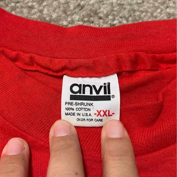 Men’s Anvil Vintage Single Stitch Bio Sphere T-Shirt Size XXL - Picture 3 of 4